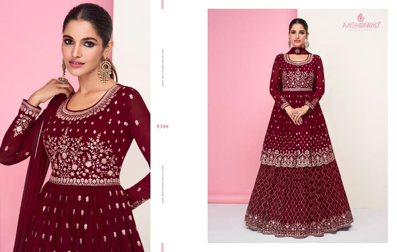 Aashirwad Creation Pari Free Size Georgette With Fancy Work Stylish Designer Casual Wear Kurti
