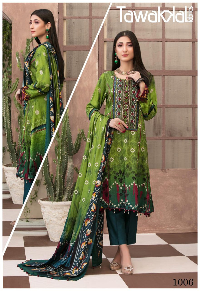 Tawakkal Fabrics Parisa Cotton Collection Pakistani Style Pure Cotton Festive Wear Salwar Suits