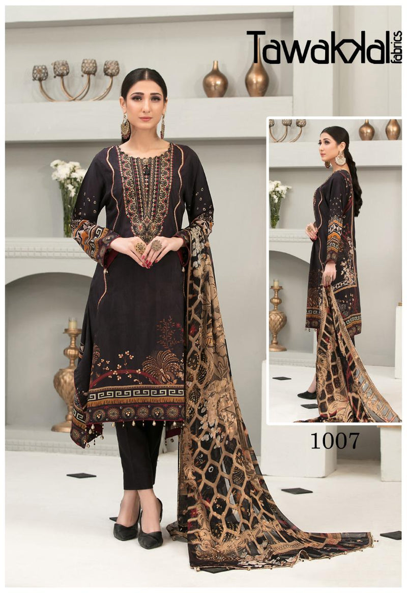 Tawakkal Fabrics Parisa Cotton Collection Pakistani Style Pure Cotton Festive Wear Salwar Suits