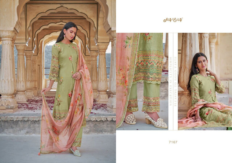 Jay Vijay Dno 7161 To 7170 Silk Pritns With Heavy Embroidery Work Stylish Designer Salwar Suit