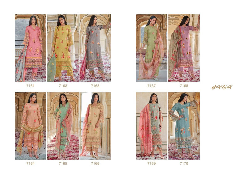 Jay Vijay Dno 7161 To 7170 Silk Pritns With Heavy Embroidery Work Stylish Designer Salwar Suit