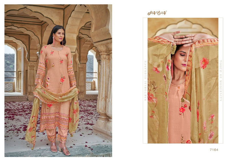 Jay Vijay Dno 7161 To 7170 Silk Pritns With Heavy Embroidery Work Stylish Designer Salwar Suit