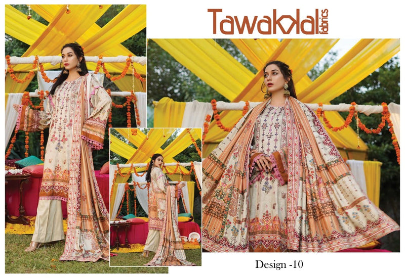 Tawakkal Fabrics Parizaad Cotton Collection Festive Wear Cotton Salwar Suits