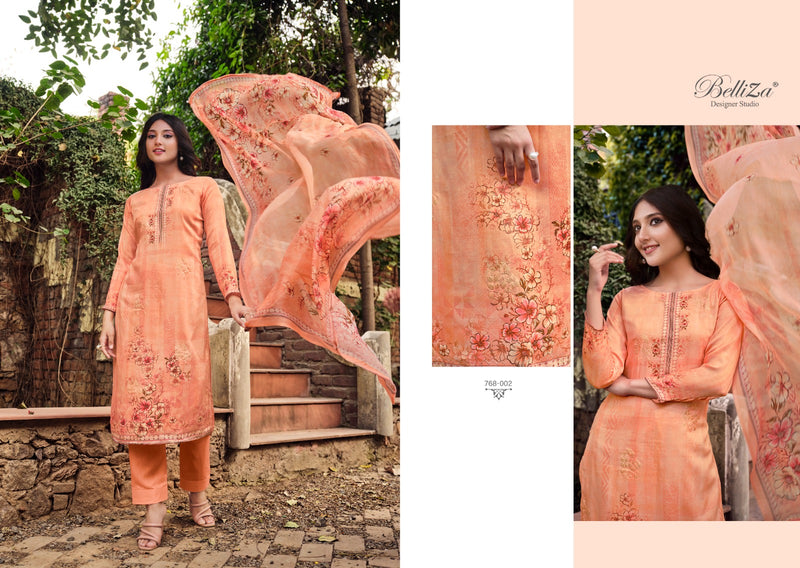 Belliza Designer Studio Parnika Jam Cotton Ditigal Print Exclusive Heavy Embroidery Work Printed Designer Salwar Kameez