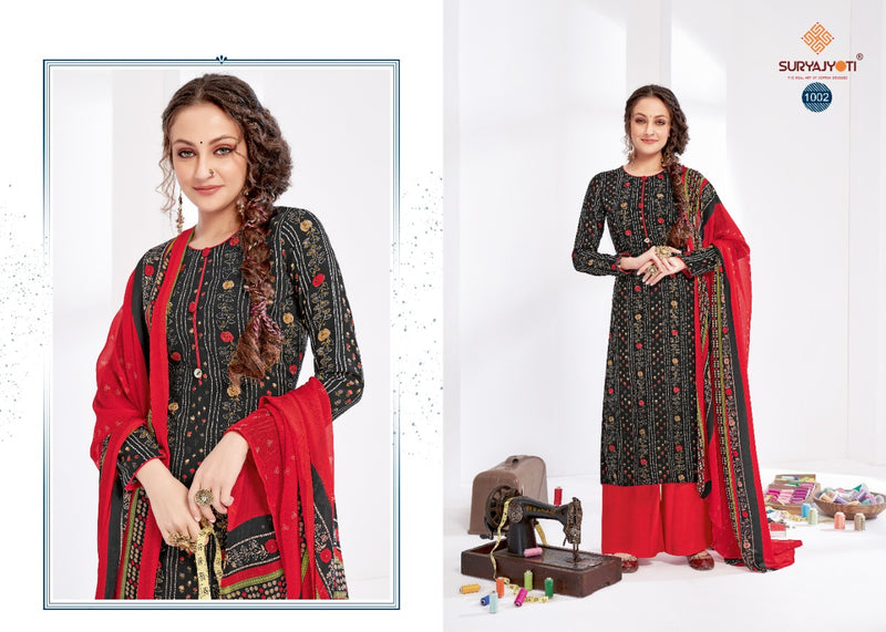 Suryajyoti Paroo Vol 1 Rayon Printed Festive Wear Salwar Suits