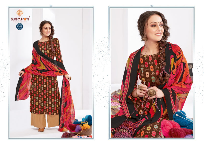 Suryajyoti Paroo Vol 1 Rayon Printed Festive Wear Salwar Suits