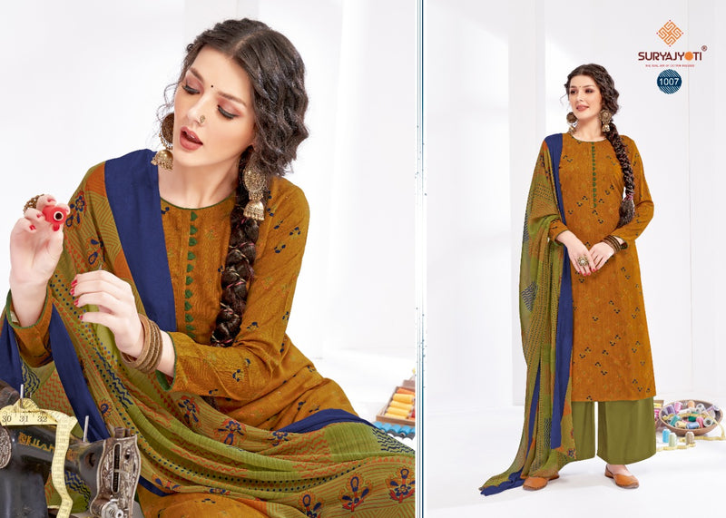 Suryajyoti Paroo Vol 1 Rayon Printed Festive Wear Salwar Suits