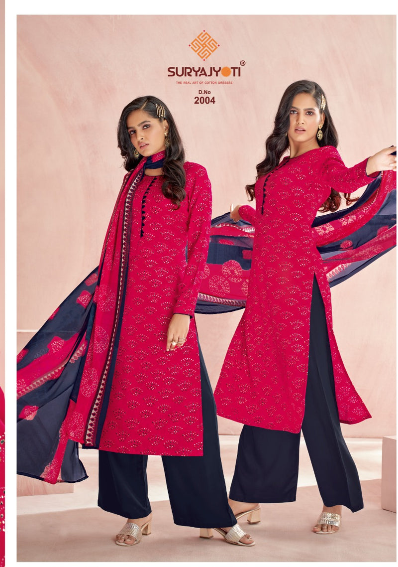 Surya Jyoti Paroo Vol 2 Rayon With Printed Work Stylish Designer Fancy Salwar Kameez