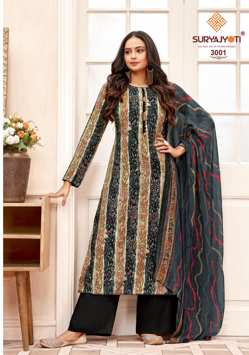 Suryajyoti Larqi Bandhani Lehariya Special With Dupatta Vol 2 Cambric Cotton Stylish Designer Kurti