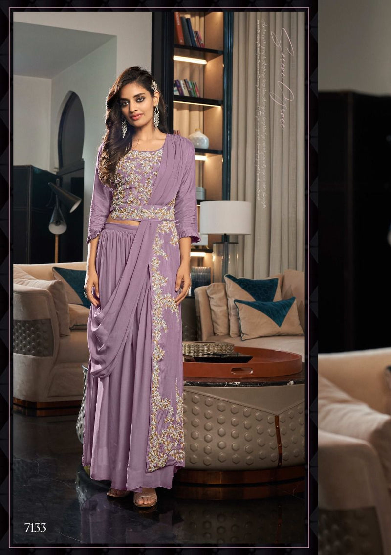 Anju Fabrics Party Wear Georgette With Beautiful Heavy Embroidery Work Stylish Designer Long Kurti