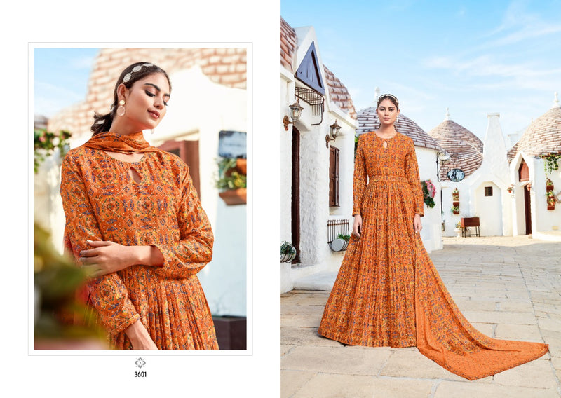 Rangoon Passionate Chinon Heavy Designer Gown Style Party Wear Kurtis