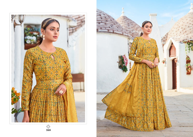 Rangoon Passionate Chinon Heavy Designer Gown Style Party Wear Kurtis