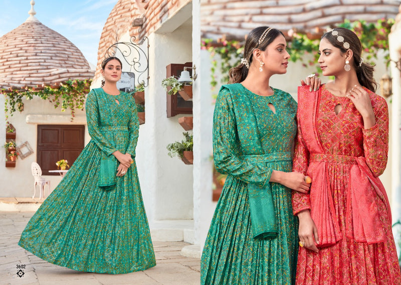Rangoon Passionate Chinon Heavy Designer Gown Style Party Wear Kurtis
