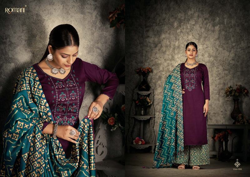 Romani Patiala Dreams Pashmina With Beautiful Work Stylish Designer Festive Wear Salwar Kameez