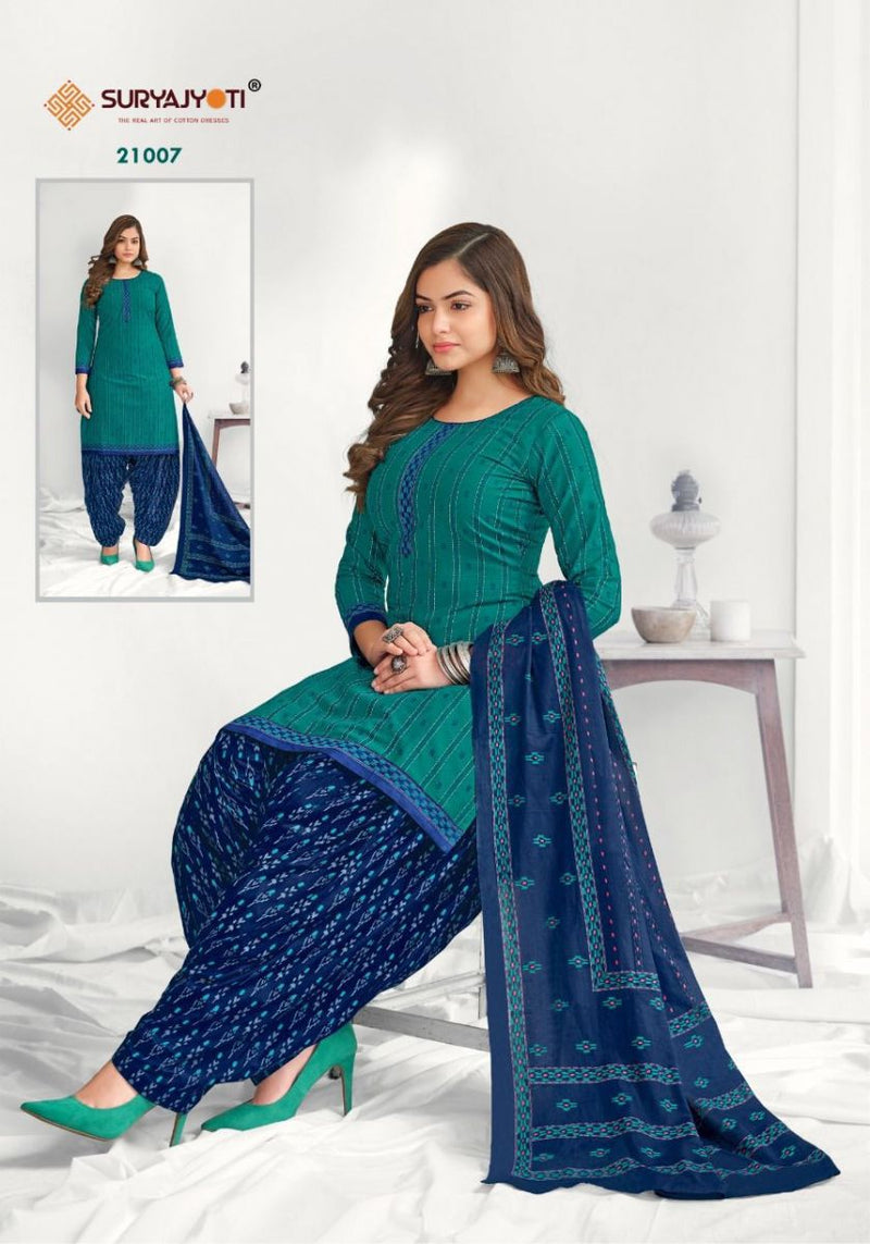 Suryajyoti Patiala Kudi Vol 21 Cotton Printed Festive Wear Salwar Suits