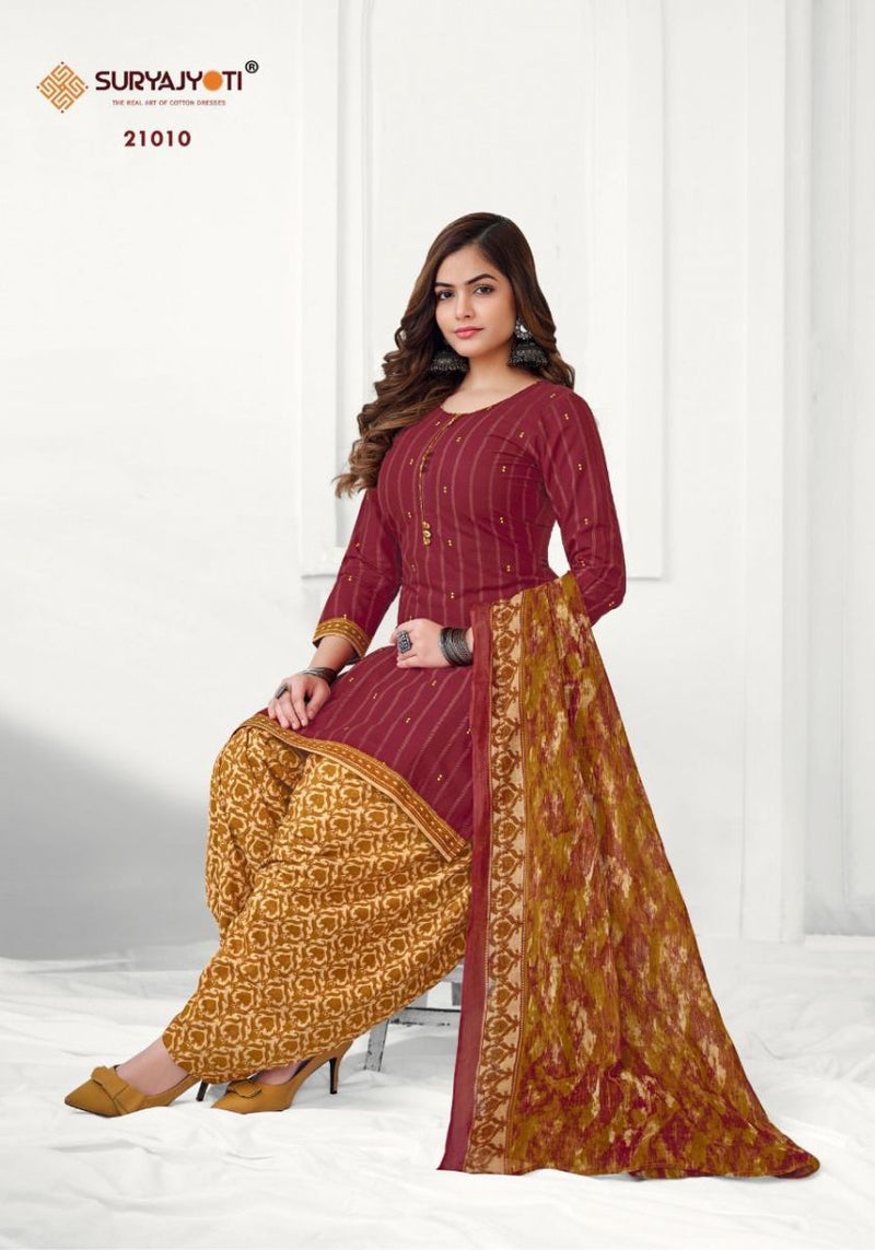 Suryajyoti Patiala Kudi Vol 21 Cotton Printed Festive Wear Salwar Suits