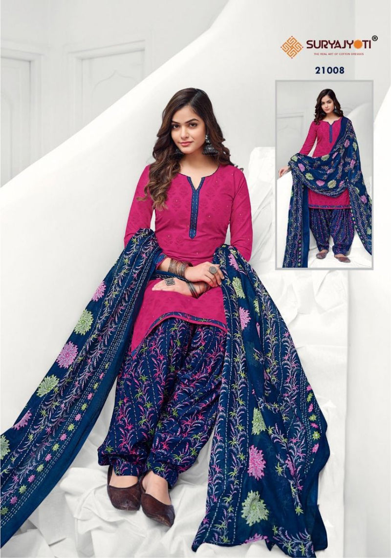 Suryajyoti Patiala Kudi Vol 21 Cotton Printed Festive Wear Salwar Suits