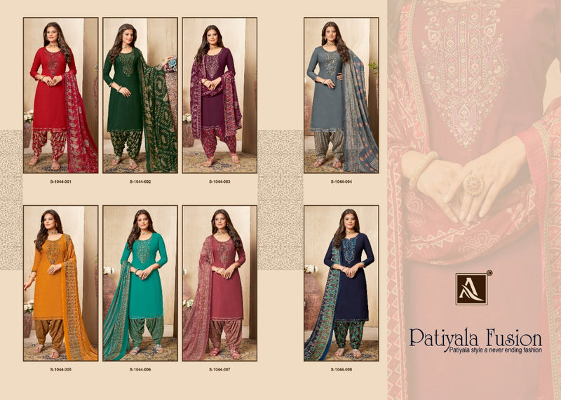 Alok Suit Patiyala Fusion Rayon With Embroidery Work Stylish Designer Pakistani Salwar Kameez