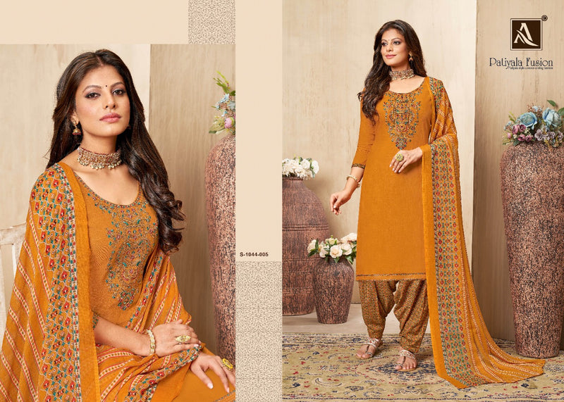 Alok Suit Patiyala Fusion Rayon With Embroidery Work Stylish Designer Pakistani Salwar Kameez
