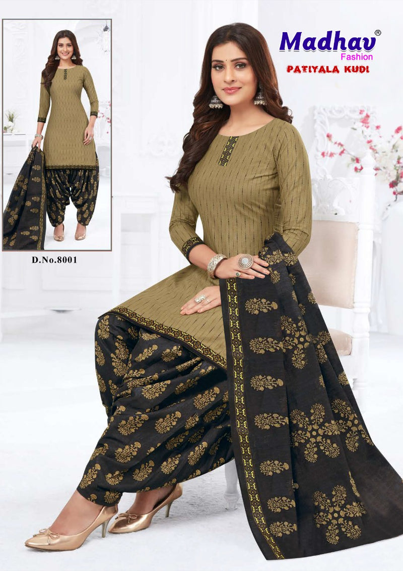 Madhav Fashion Patiyala Kudi Vol 8 Pure  Cotton Printed Patiyala Style Party Wear Salwar Suits