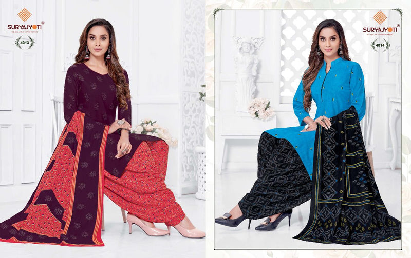 Suryajyoti Trendy  Patiyala Vol 4 Cotton Festive Wear  Printed  Patiyala Style Salwar Kameez