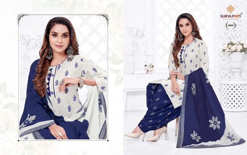 Suryajyoti Trendy  Patiyala Vol 4 Cotton Festive Wear  Printed  Patiyala Style Salwar Kameez