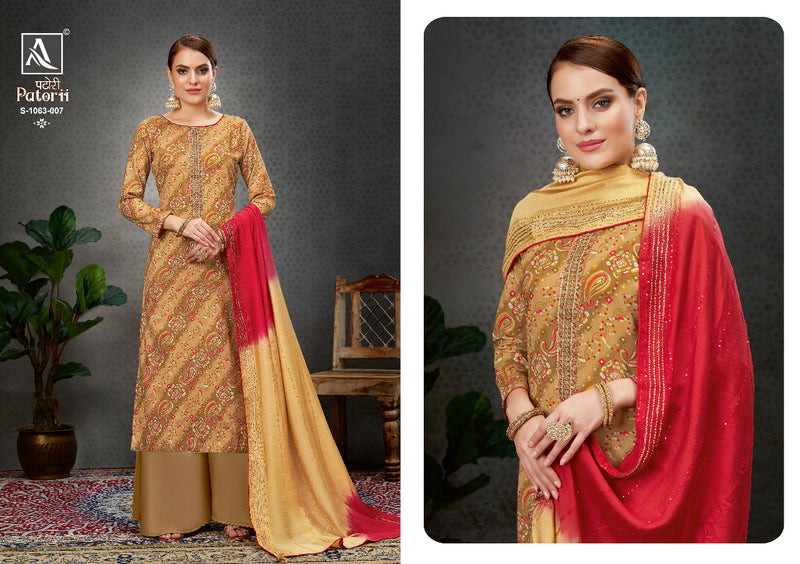 Alok Suit Patorii Rayon With Fancy Printed Work Stylish Designer Beautiful Salwar Kameez