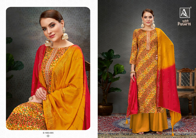 Alok Suit Patorii Rayon With Fancy Printed Work Stylish Designer Beautiful Salwar Kameez