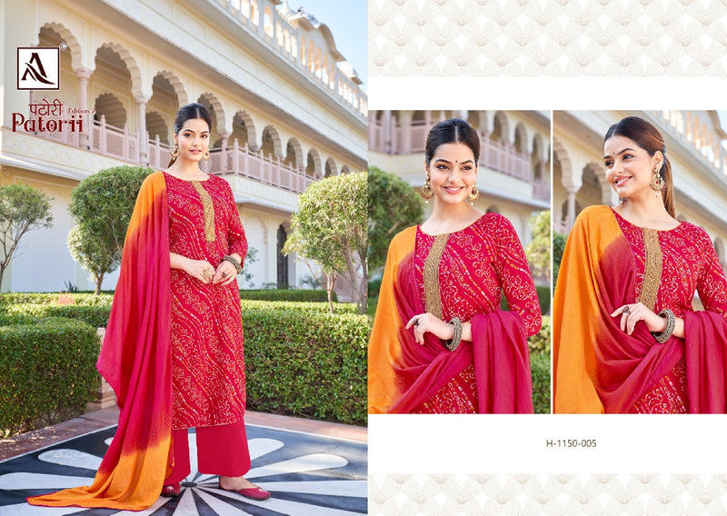 Alok Suit Patorii Edition 2 Rayon With Beautiful Work Stylish Designer Festive Wear Salwar Kameez