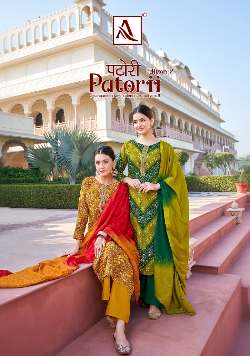 Alok Suit Patorii Edition 2 Rayon With Beautiful Work Stylish Designer Festive Wear Salwar Kameez