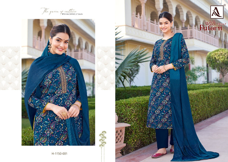 Alok Suit Patorii Edition 2 Rayon With Beautiful Work Stylish Designer Festive Wear Salwar Kameez