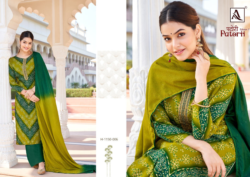 Alok Suit Patorii Edition 2 Rayon With Beautiful Work Stylish Designer Festive Wear Salwar Kameez