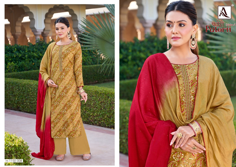 Alok Suit Patorii Edition 2 Rayon With Beautiful Work Stylish Designer Festive Wear Salwar Kameez