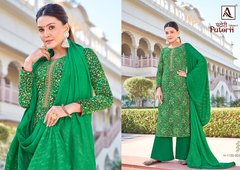 Alok Suit Patorii Edition 2 Rayon With Beautiful Work Stylish Designer Festive Wear Salwar Kameez