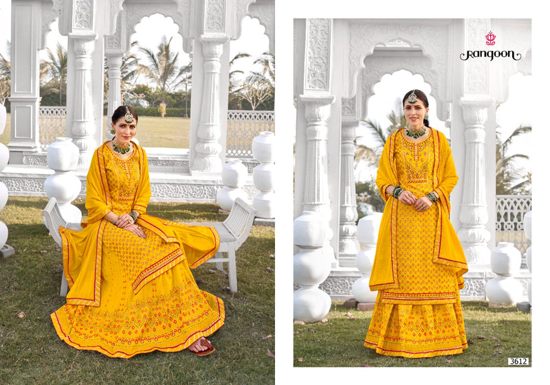 Rangoon Patrani Rayon Embroidered Designer Wedding Wear Kurtis With Skirt