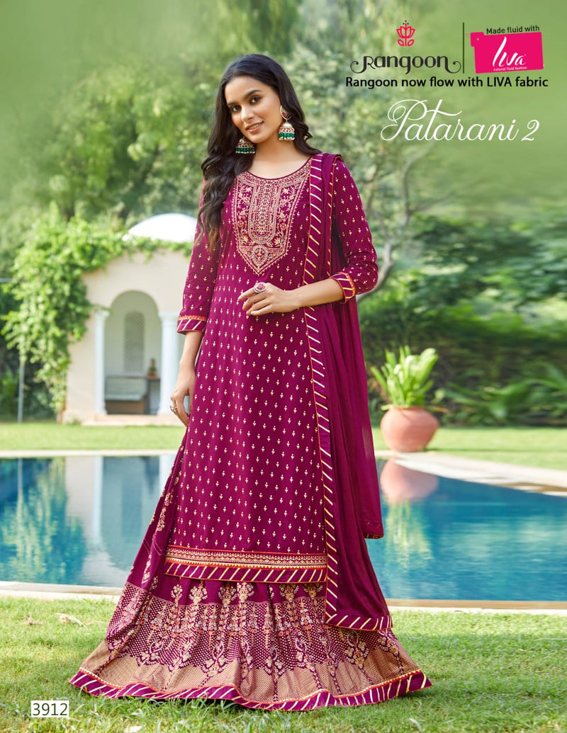Rangoon Dno 3911 To 3914 Rayon With Embroidery Work Stylish Designer Party Wear Kurti