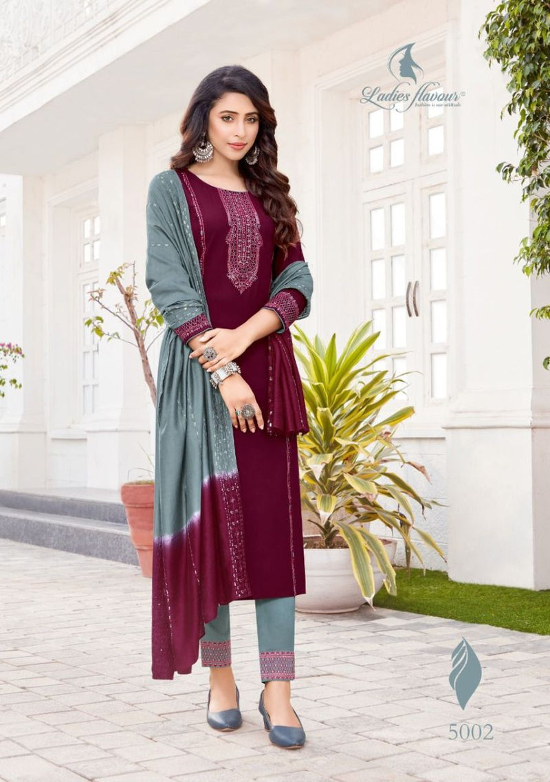 Ladies Flavour Pavitra Vol 5 Rayon With Heavy Embroidery Work Stylish Designer Party Wear Kurti