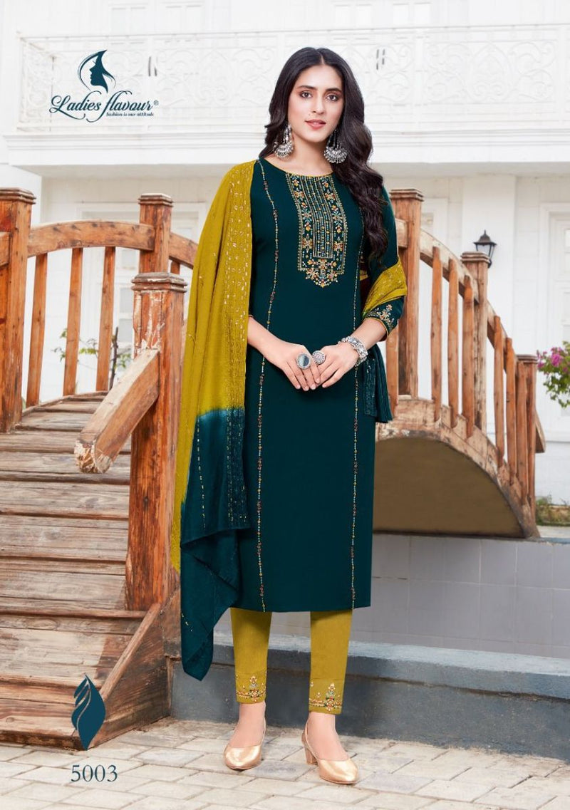 Ladies Flavour Pavitra Vol 5 Rayon With Heavy Embroidery Work Stylish Designer Party Wear Kurti