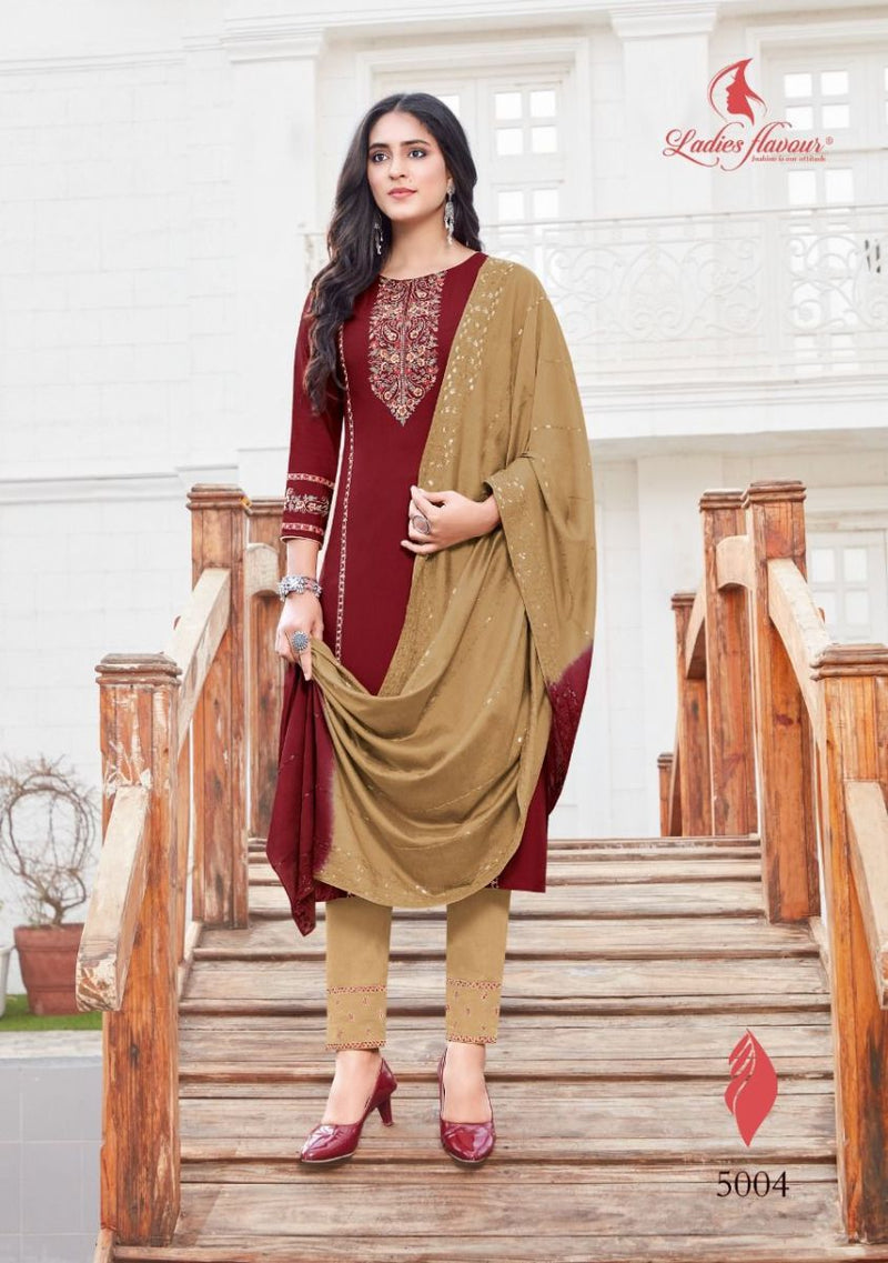 Ladies Flavour Pavitra Vol 5 Rayon With Heavy Embroidery Work Stylish Designer Party Wear Kurti