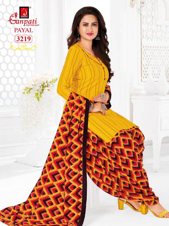 Ganpati Payal Vol 32 Cotton Printed Patiyala Festive Wear Salwar Suits