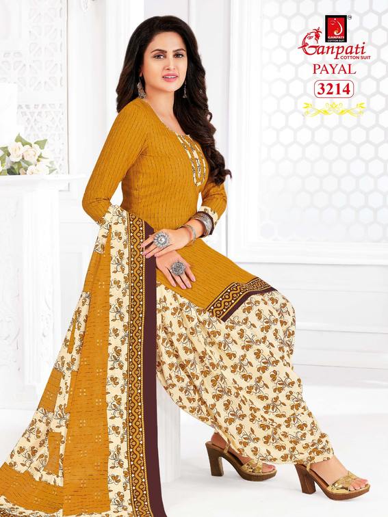 Ganpati Payal Vol 32 Cotton Printed Patiyala Festive Wear Salwar Suits