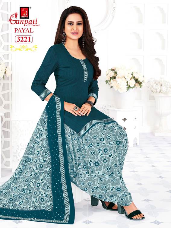Ganpati Payal Vol 32 Cotton Printed Patiyala Festive Wear Salwar Suits
