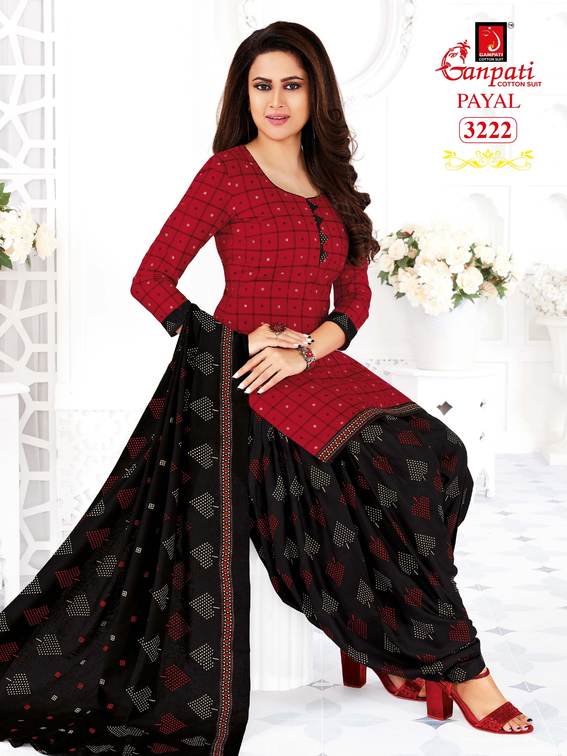 Ganpati Payal Vol 32 Cotton Printed Patiyala Festive Wear Salwar Suits