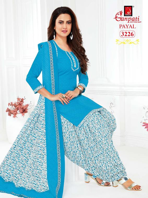 Ganpati Payal Vol 32 Cotton Printed Patiyala Festive Wear Salwar Suits
