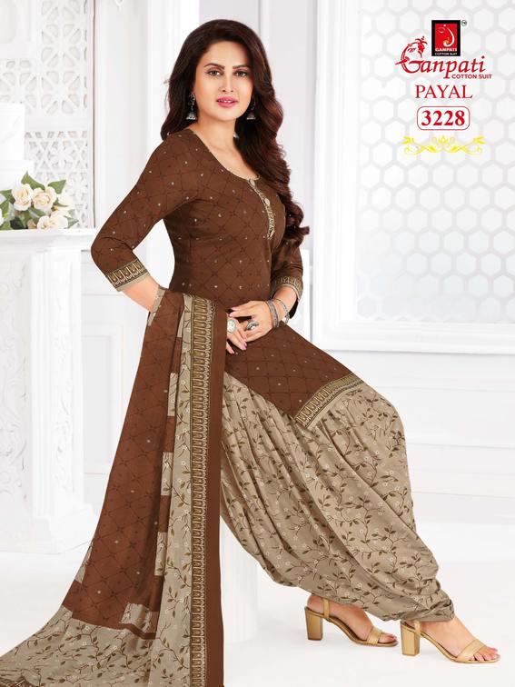 Ganpati Payal Vol 32 Cotton Printed Patiyala Festive Wear Salwar Suits