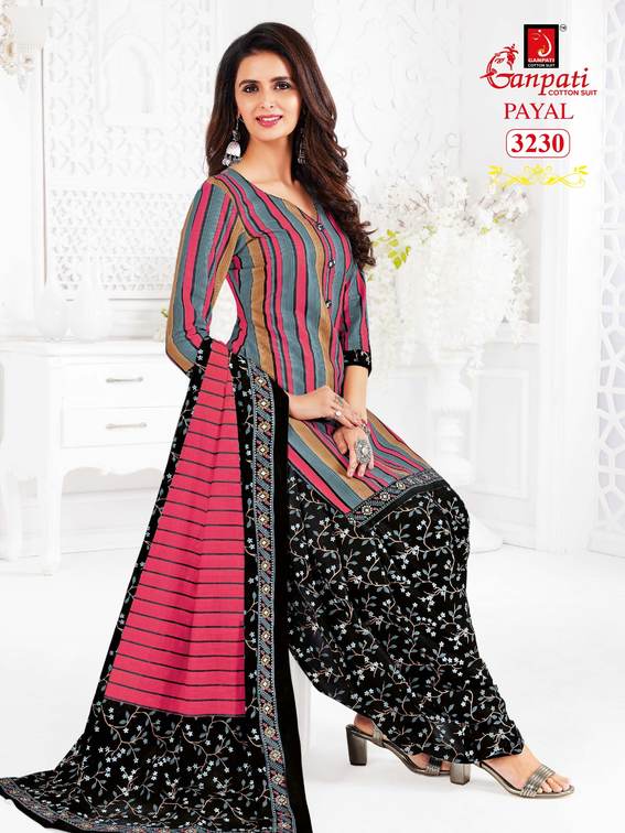 Ganpati Payal Vol 32 Cotton Printed Patiyala Festive Wear Salwar Suits