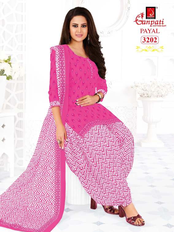 Ganpati Payal Vol 32 Cotton Printed Patiyala Festive Wear Salwar Suits
