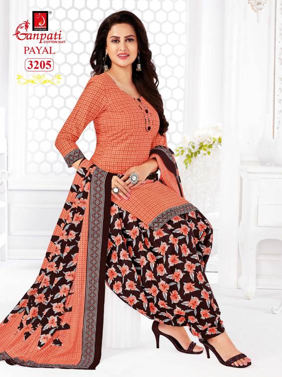 Ganpati Payal Vol 32 Cotton Printed Patiyala Festive Wear Salwar Suits
