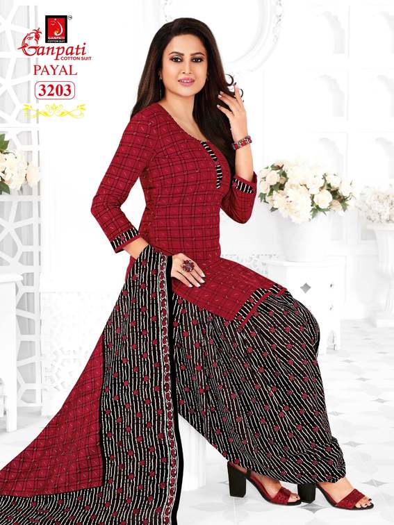 Ganpati Payal Vol 32 Cotton Printed Patiyala Festive Wear Salwar Suits