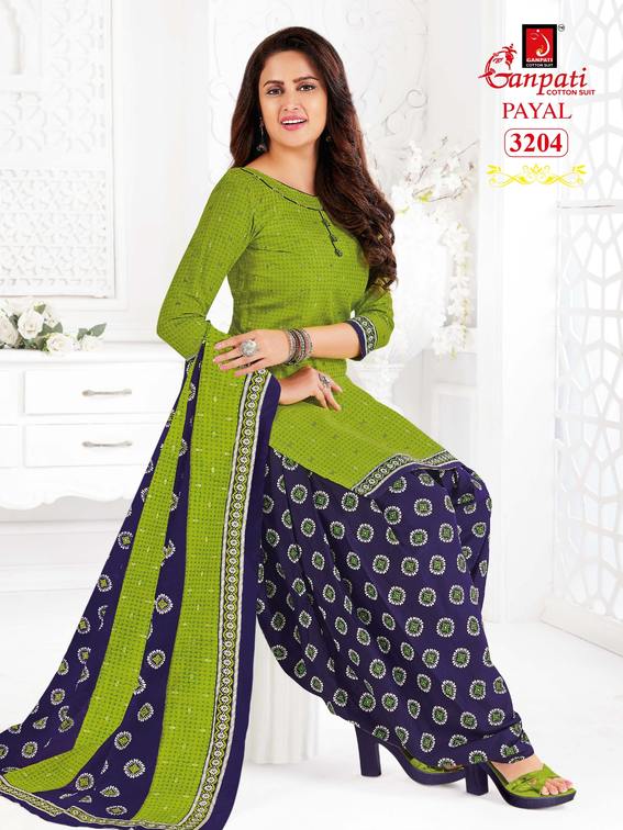 Ganpati Payal Vol 32 Cotton Printed Patiyala Festive Wear Salwar Suits